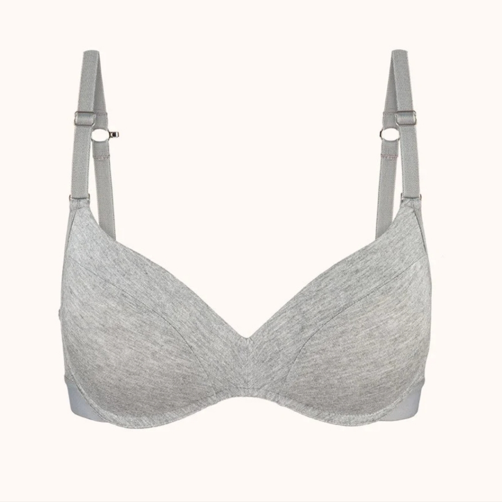 Lively The All Day No Wire Push Up Bra in Gray